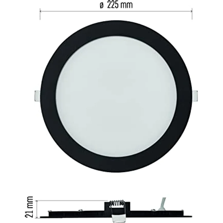 EMOS LED Panel 18 W Einbauleuchte, 1600 lm, rund, warmweiß-neutralweiß (3000-000K) – Bild 5