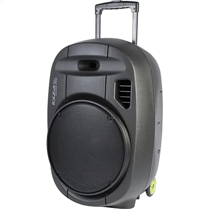 PORT15VHF-MKII - Ibiza - TRAGBARE, AKKUBETRIEBENE BESCHALLUNGSANLAGE 15 - 800W MIT USB-MP3, Rec, VOX, Bluetooth & 2 UHF FUNKMIKROFONEN, Schwarz – Bild 9