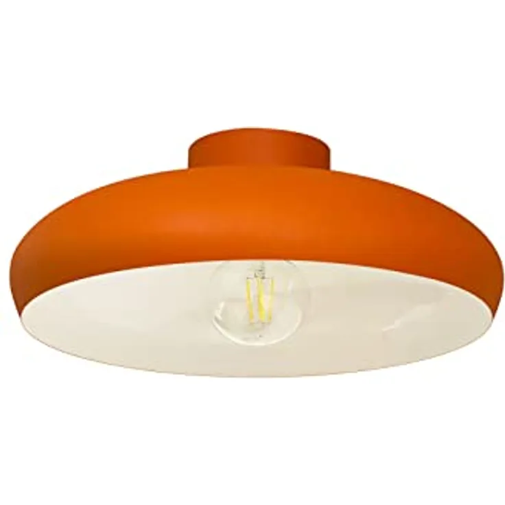bamyum Deckenlampe Orange Weiß Androa Ø40 cm 1 flammig E27 Vintage Retro Schlafzimmer