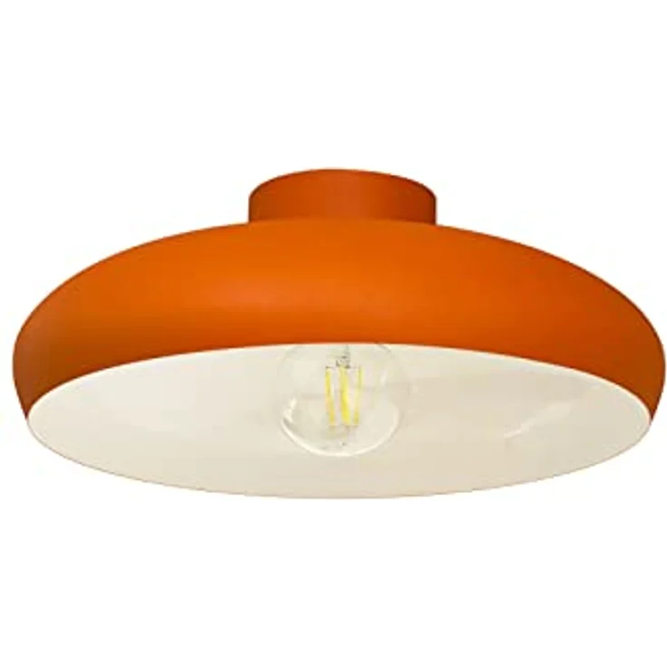 bamyum Deckenlampe Orange Weiß Androa Ø40 cm 1 flammig E27 Vintage Retro Schlafzimmer