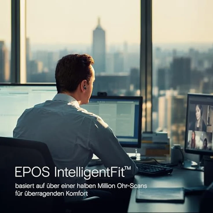 EPOS ADAPT E1, Bluetooth Earbuds in Schwarz mit Hybrid ANC, Multi-Connect, IPX5, Teams und iPhone Zertifizierung – Bild 7