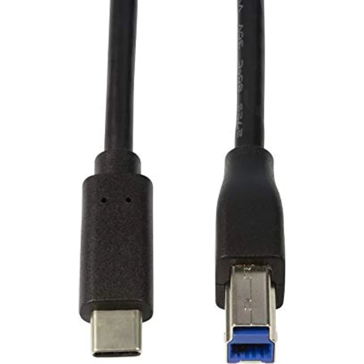 USB 3.2 (Gen1x1) Anschlusskabel, USB (Typ C) zu USB (Typ B) schwarz, 2m – Bild 3
