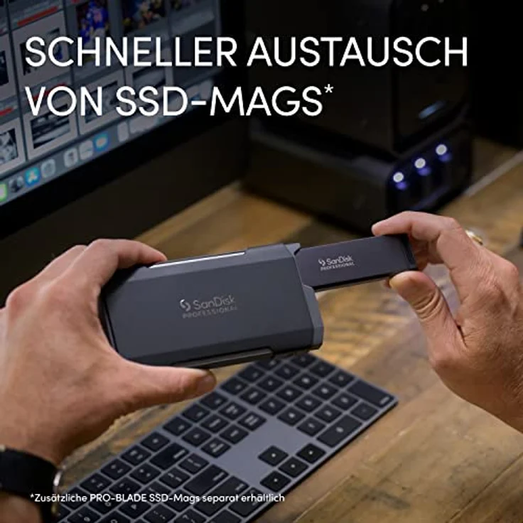 SanDisk Professional Pro-Blade Transport (4000 GB), Externe SSD, Schwarz – Bild 4