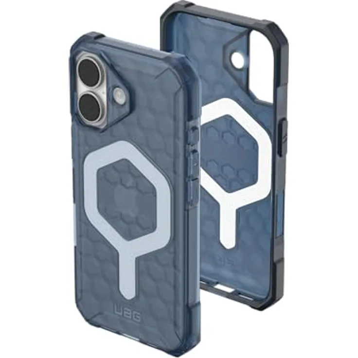 URBAN ARMOR GEAR Essential Armor MS Case für Apple iPhone 17, optimiert für Wireless Charging, 4,6m Fallschutz, cloud blau