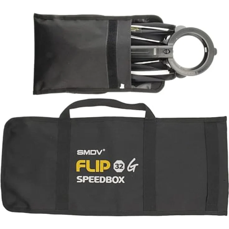 SMDV Professionelle Speedbox-Flip32G Softbox 80 cm - Schnell aufzubauen, Gleichmäßiges Licht, Tragetasche inklusive - Professionelle Fotografie – Bild 5
