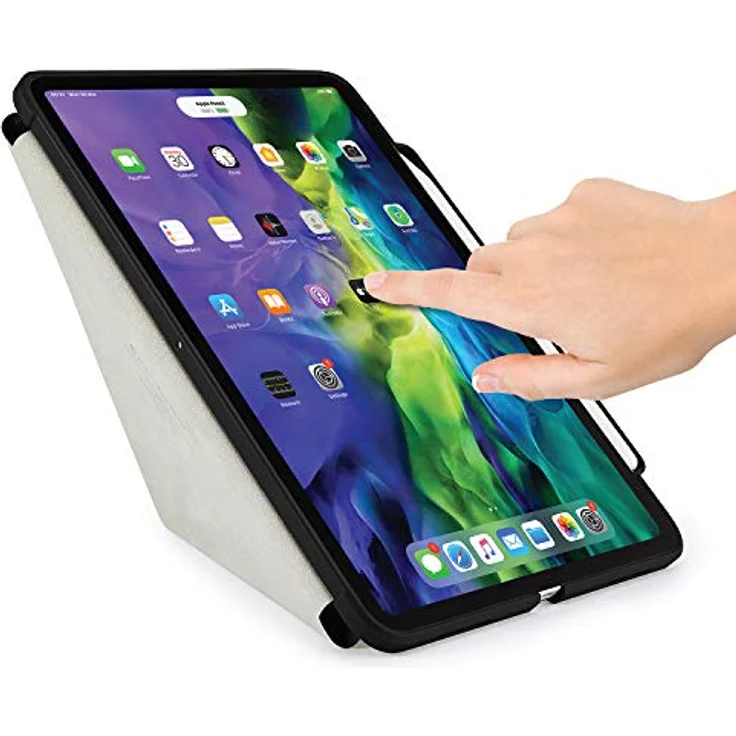 PIPETTO Origami Pencil iPad Hülle Pro 11 (2020) 2. Generation | Stoßfester TPU Bumper mit 5-in-1 Ständer | Apple Pencil 2 Sync and Charge kompatibel – Schwarz – Bild 2