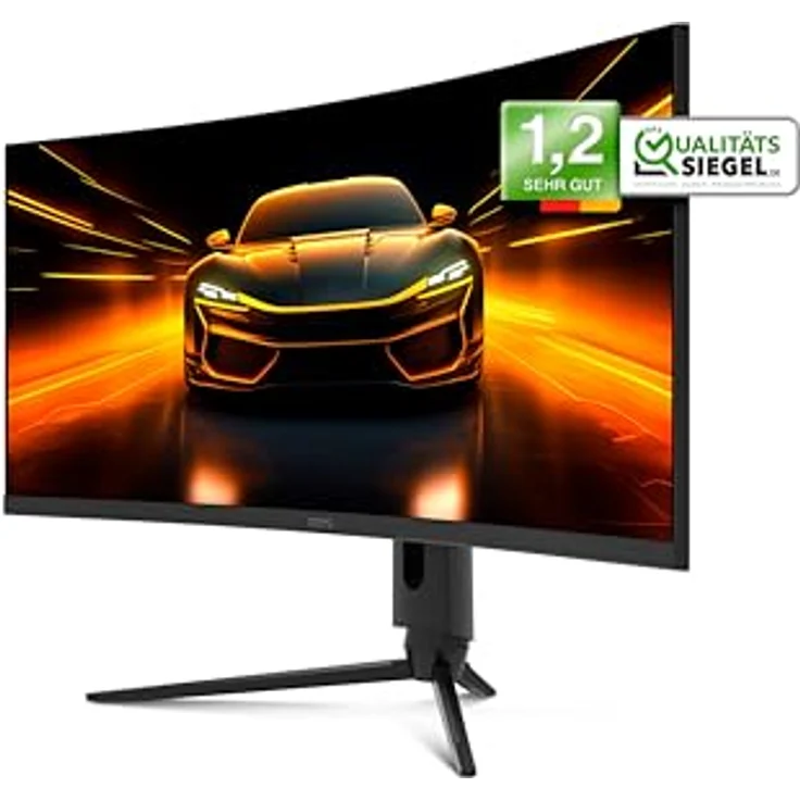 Odys Gaming Monitor XP34 PRO-X - 34 Zoll (86 cm), Curved (1500R), 180 Hz, UWQHD (3.440x1.440 px), 1 ms Reaktionszeit (MPRT), HDR, FreeSync/G-Sync komp., Eye Care, HDMI, DP, 3,5mm Audio – Bild 2