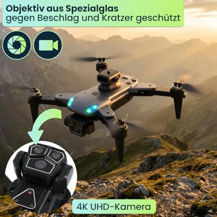 ideoon 4K Drohne C0 mit schwenkbarer Kamera, GPS, Hinderniserkennung und Follow-Me-Funktion, faltbar, bürstenloser Motor – Bild 5
