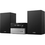 Philips TAM3205M2/12 Micro-HiFi-Anlage, 20 W RMS, Bluetooth 5.4, CD-Player, Schwarz/Silber