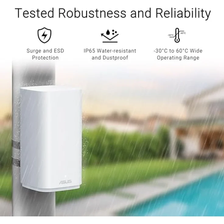 Asus ZenWiFi BD4 Outdoor WLAN Router, WiFi 7, bis zu 3600 Mbit/s, IP65 Wetterschutz, Dual 2.5G PoE-Ports, AiMesh, erweiterte Netzwerksicherheit – Bild 5