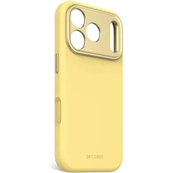 Decoded Silikonhülle für iPhone 17 Pro, Antibakterielle Beschichtung, MagSafe Kompatibel, Fallschutz, Kratzfest, Gelb – Bild 2