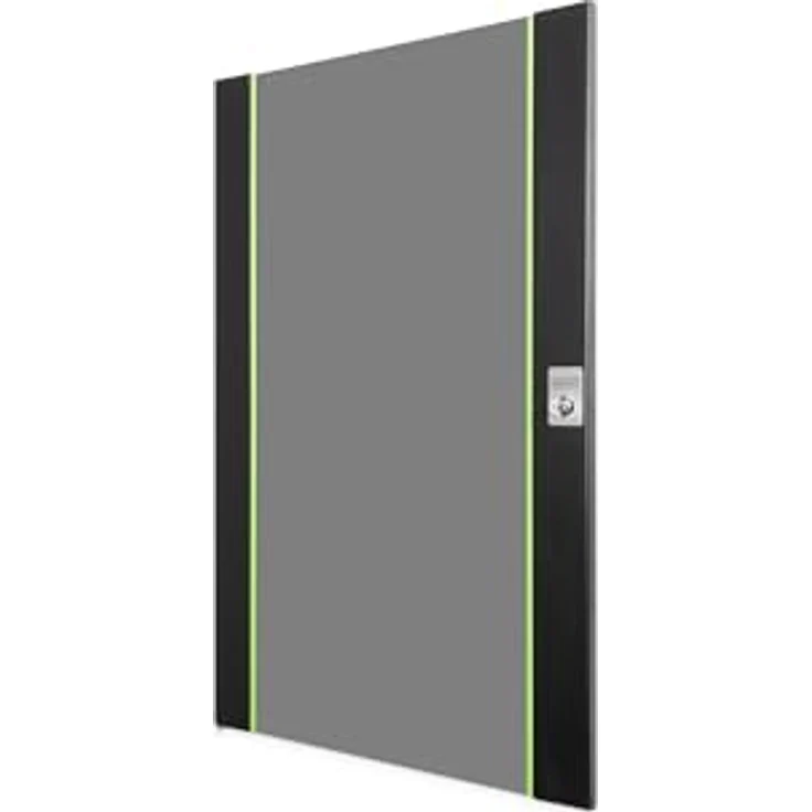 DIGITUS Glas-Ersatztür für Unique Netzwerkschrank, 20 HE, Sicherheitsglas mit Schloss und Schlüssel, Schwarz – Bild 1