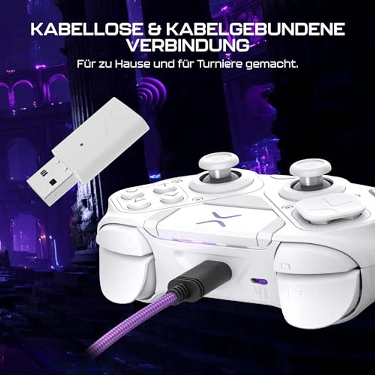 Turtle Beach Victrix Pro BFG Reloaded, Wireless Gaming Controller mit anpassbaren Modulen und 11 Komponenten, Weiss – Bild 7