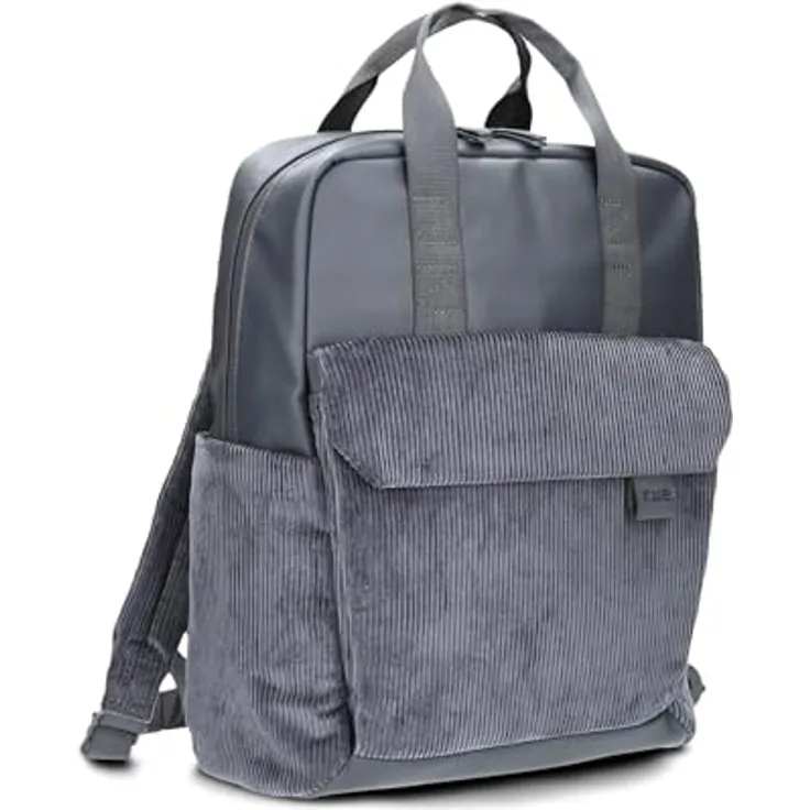 Zwei LOU LUR160 Unisex Rucksack, Laptoprucksack mit gepolstertem Laptopfach, 10 Liter Fassungsvermögen und abnehmbarer Mini-Bag (cord-polar)