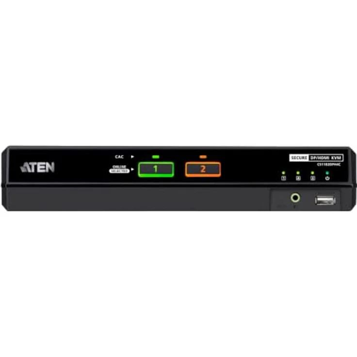 ATEN CS1182DPH4C 2-Port USB 5K DP/HDMI KVM Switch mit CAC und Angriffserkennung – Bild 3
