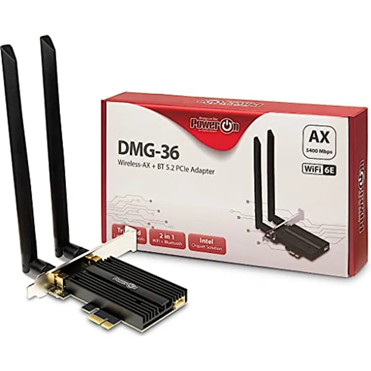 Inter-Tech DMG-36 Eingebaut WLAN/Bluetooth 5400 Mbit/s, Black