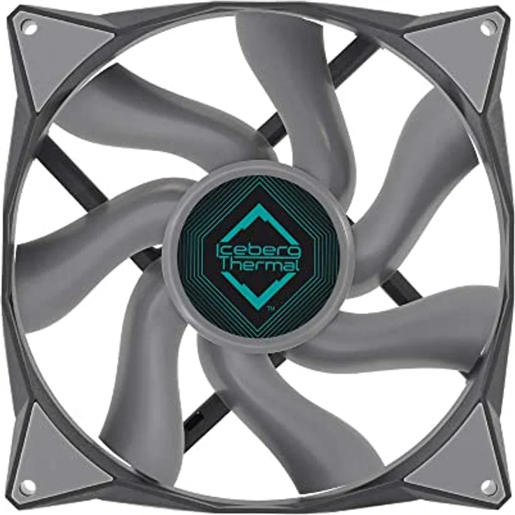 Iceberg Thermal IceGALE 140 mm PWM Premium Gehäuselüfter, Grau – Bild 2