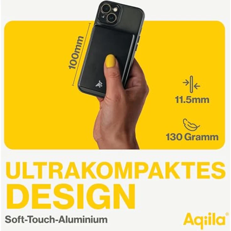 Aqiila Powerbank Powerbird QB5, 20 W Akku-Recharger mit 5000 mAh, Schwarz – Bild 5