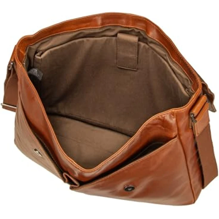 Greenburry Vintage Aktentasche Messenger, 40 cm Leder mit Laptopfach, braun – Bild 4