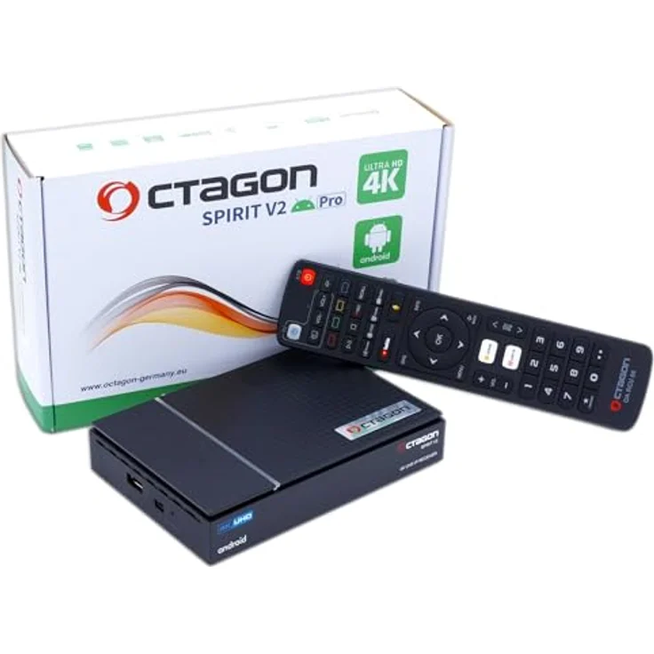 [Test SEHR GUT *] Octagon Spirit PRO 4K UHD Android TV Box, Dual Band WiFi WLAN, Bluetooth Fernbedienung, Sprachsteuerung, HDR10+, HLG, 2GB RAM & 32GB Flash, TV IP Receiver, Bluetooth 5.1 – Bild 5