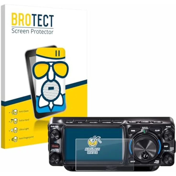 BROTECT Entspiegelungs Schutzglas für Yaesu FTX-1, extrem kratzfest 9H, Anti-Reflex, anti-fingerprint, matt