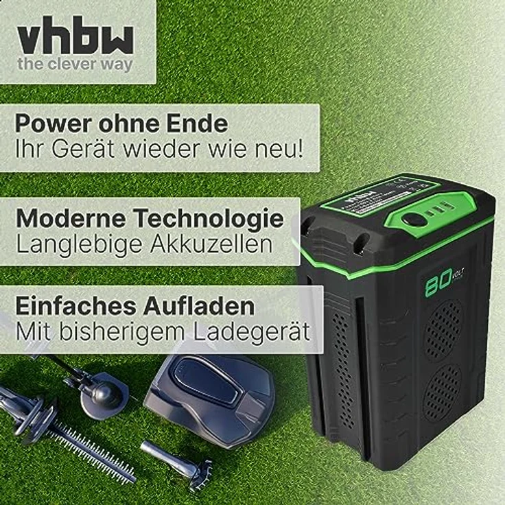 EXTENSILO 1x Akku für Remarc Nimbus 82V, 2500 mAh, Lithium-Ionen, wiederaufladbar – Bild 3