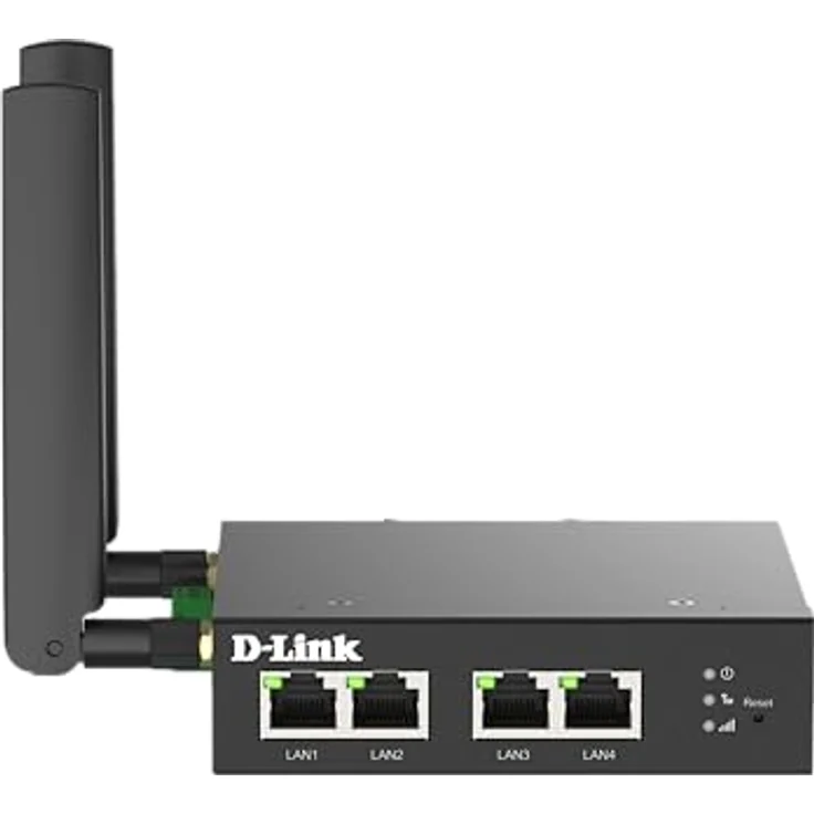 D-Link DWM-314-T 4G Multi-Connect Modem Router, Industrie-Router LTE Cat.4, 150 Mbps Download, 4 Fast-Ethernet-Ports, VPN-Sicherheit, Plug & Play, DIN-Schienen-/Wandmontage – Bild 2