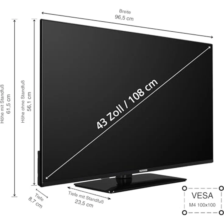 Telefunken Android TV 43 Zoll Fernseher D43F750X2CW (Full HD, HDR, Triple-Tuner, Bluetooth) - Weiß – Bild 2