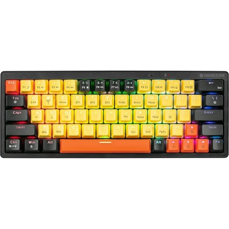 Tracer Gamezone EVO2 HOT SWAP 63, Mechanische Tastatur mit RGB-Beleuchtung und 50 Millionen Tastenanschlägen, gelb
