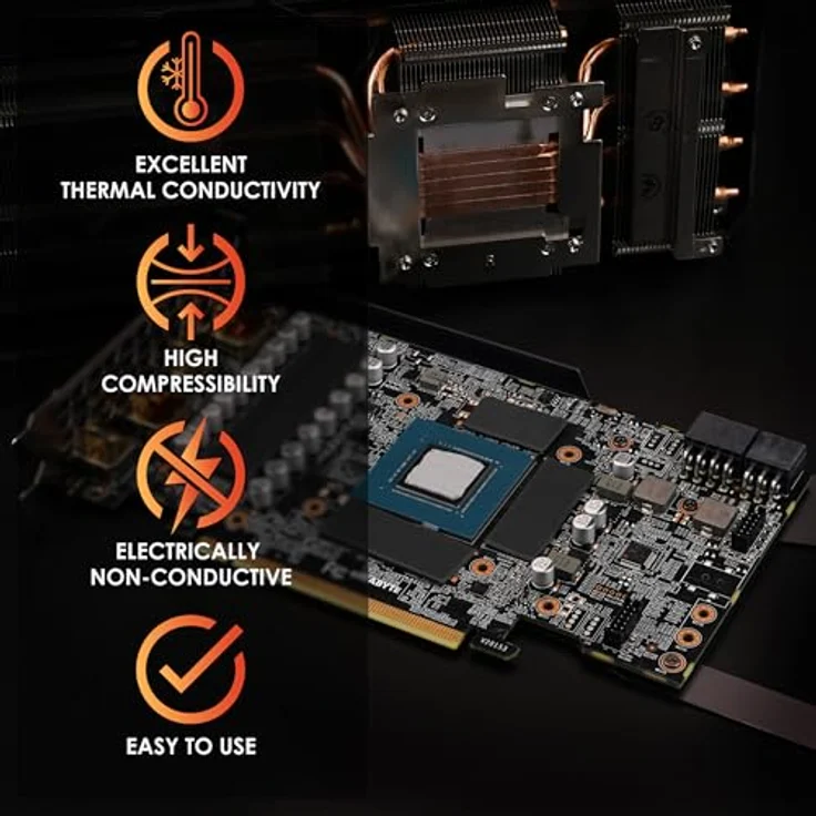 Thermal Grizzly Minus Pad Advance, Wärmeleitpad 100 x 100 x 2 mm, 2 Stück, schwarz – Bild 2