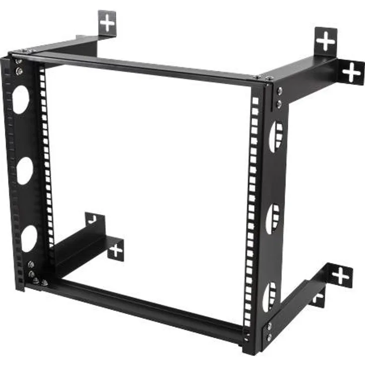 Deltaco 19-DTSR0509 Wandhalterung für 19-Zoll-Zubehör, 9 HE, 50 kg Last, Serverschrank, schwarz