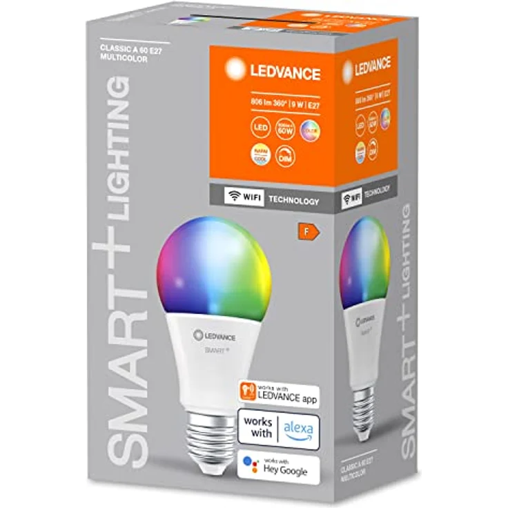 LEDVANCE E27 LED Lampe, Smart Home Wifi Leuchtmittel mit 9 W (806Lumen) ersetzt 60 W Glühbirne, dimmbar, RGBW Lichtfarbe (2700-6500K), kompatibel mit Alexa, google oder App, Lampen im 1er-Pack – Bild 5