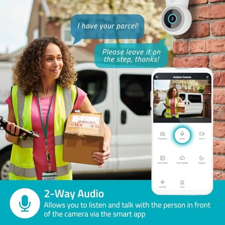 Nedis SmartLife Aussenkamera, Wi-Fi Spotlight 3MP Full HD 1296p, IP65, Cloud Storage, Vollfarb-Nachtsicht, kompatibel mit Alexa und Google Home – Bild 10