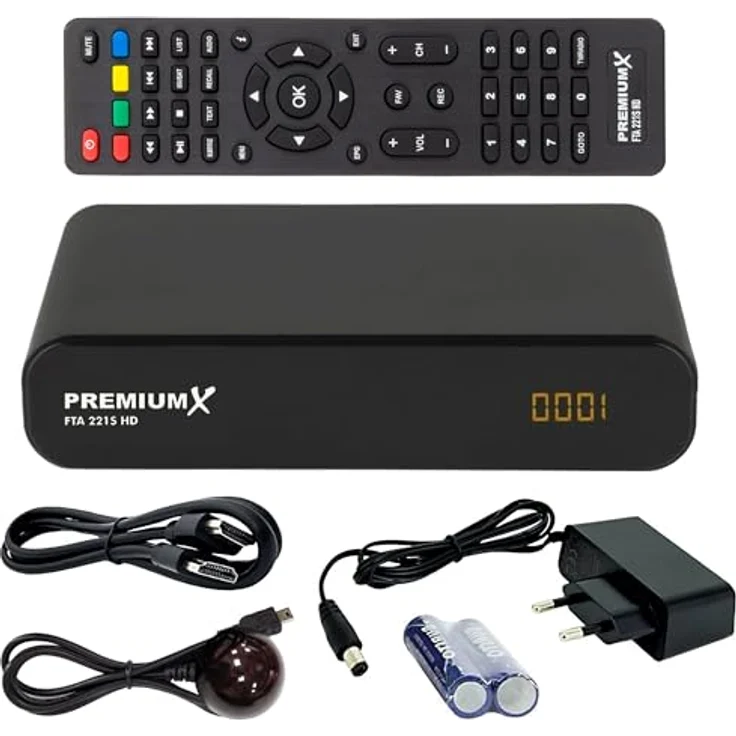 PremiumX PXS60 Satelliten-Komplettanlage für 2 Teilnehmer, 60 cm Anthrazit Antenne mit Twin LNB, 25m Antennenkabel, 2x FullHD DVB-S2 Receiver – Bild 3