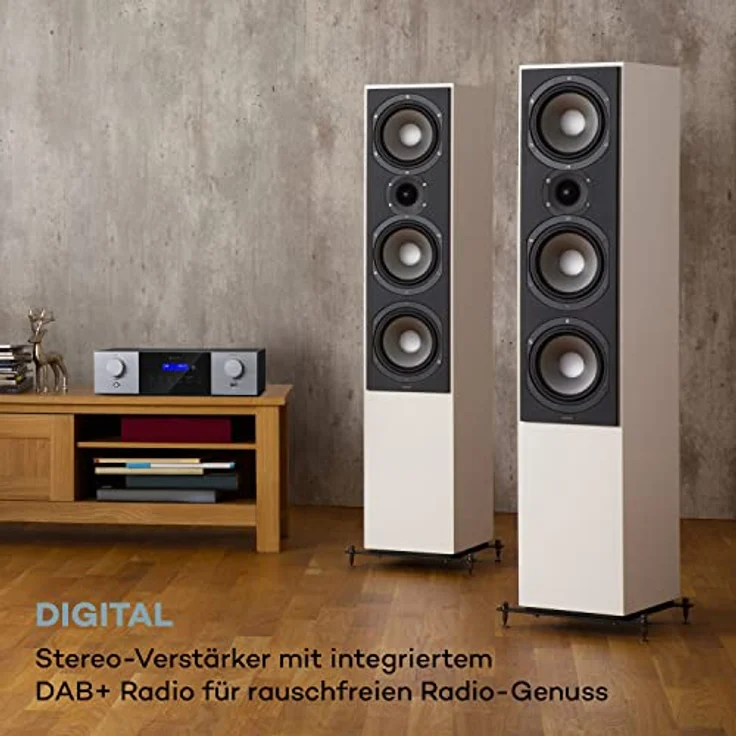 Auna AMP-4000 DAB, Hifi-Stereo-Verstärker mit DAB+ Radiofunktion, USB-Slot und Bluetooth Verbindung, Schwarz – Bild 2