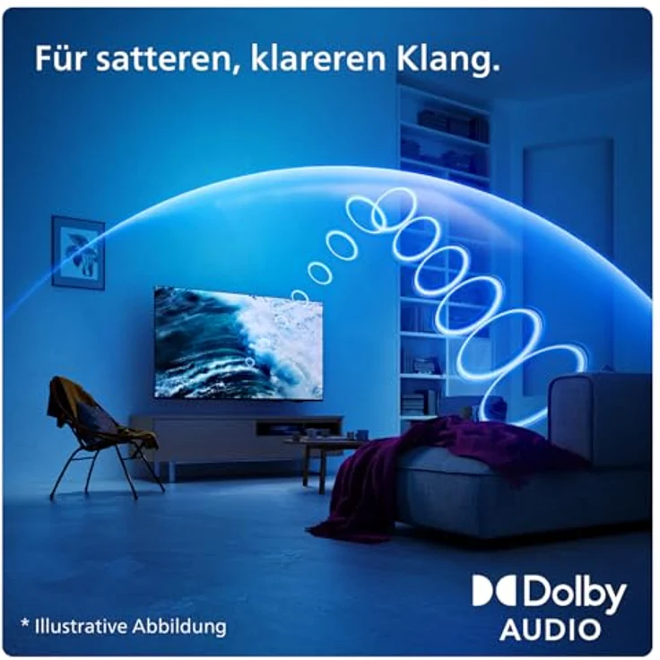 PHILIPS 32PHS6009 HD LED Smart TV - 32-Zoll Display mit Pixel-präziser, HD Titan OS Plattform und Dolby Digital - Matt Schwarzer – Bild 4