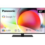 Panasonic TN-43W70AEZ, W70-Serie 43 Zoll 4K Ultra HD LED Smart TV, 2024, Google Assistant, Chromecast, Dolby Vision & Atmos, Gaming-Modus, Bluetooth, Schwarz