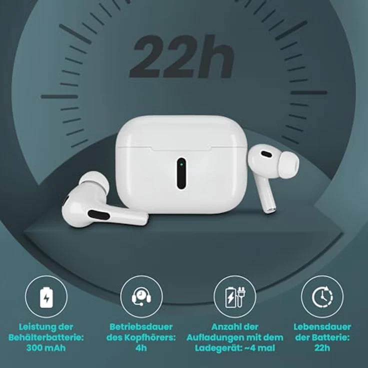 Extralink Harmonysound V1.0, Bluetooth 5.3 In Ear Kopfhörer, kabellos, IPX4, Sport, Fitness, LED, Siri – Bild 6