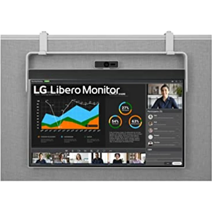 LG Electronics 27-Zoll-QHD-Monitor „Libero'' mit Abnehmbarer Full-HD-Webcam, Silber – Bild 1