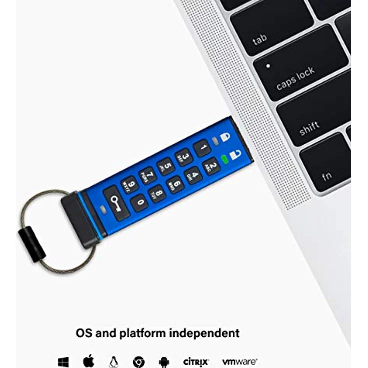 iStorage datAshur PRO 256 GB | verschlüsselter USB Speicherstick | FIPS 140-2 Level 3 zertifiziert | Passwortgeschützt | staub- und wasserabweisend, schwarz – Bild 5