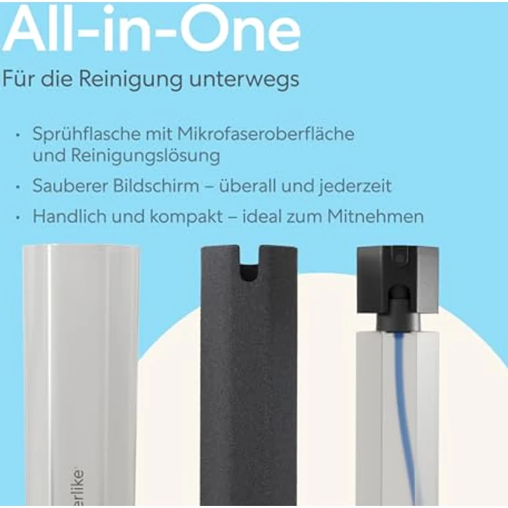 Paperlike All-in-one Cleaning Kit - Nachfüllbarer Mikrofaser-Bildschirmreiniger mit Reinigungslösung + 5 Refill Tabs - für iPad & Displays, Weiß – Bild 2