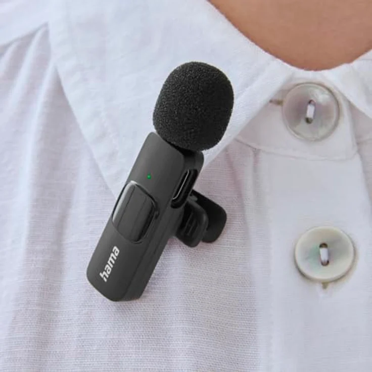 Hama Smart Wireless Lavalier-Mikrofon, kabelloses Ansteckmikrofon für Handy – Bild 9