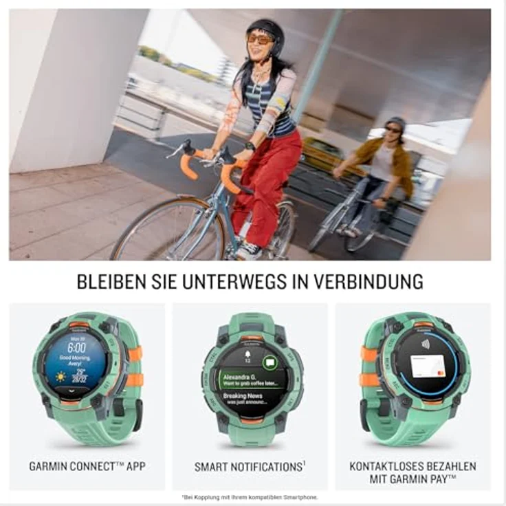 Garmin Instinct 3 45mm AMOLED GPS-Smartwatch mit Pulsmessung - Outdoor, wasserdicht, LED-Taschenlampe – Bild 4