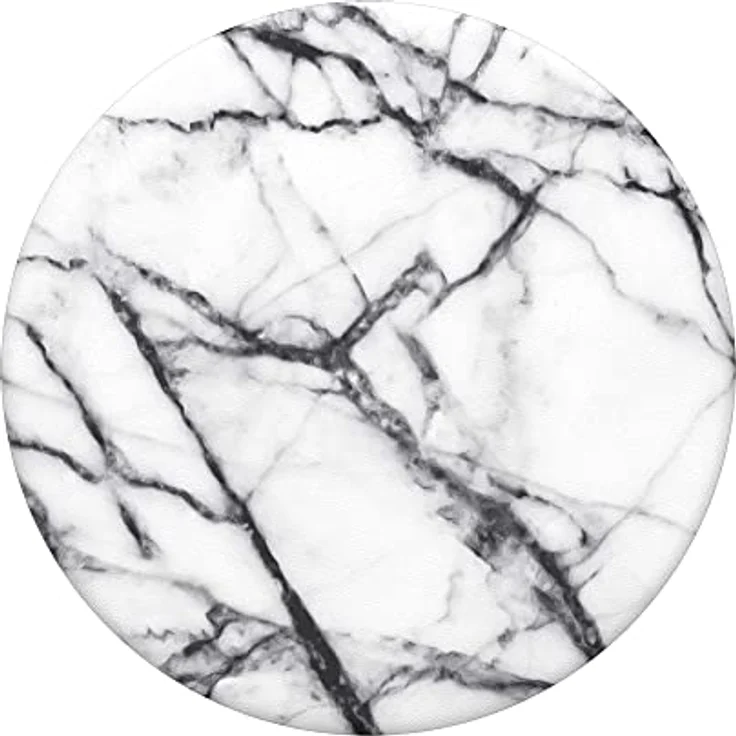 PopSockets PopGrip - Ausziehbarer Sockel und Griff für Smartphones und Tablets mit einem Austauschbarem Top - Dove White Marble – Bild 2