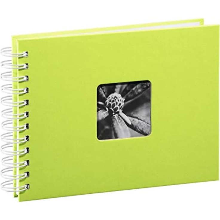 Hama Fotoalbum Spiralalbum, 50 weiße Seiten, 25 Blatt, Größe 24 x 17 cm, mit Ausschnitt für Bildeinschub, Fotobuch kiwi – Bild 4
