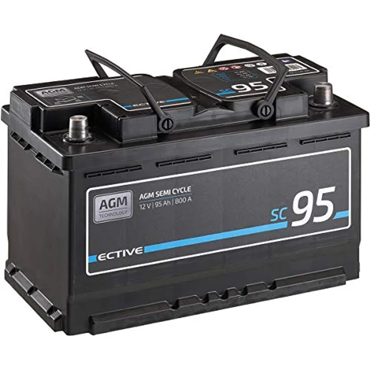 ECTIVE ECTIVE Semi Cycle SC95 AGM, 95Ah Versorgungsbatterie für Camper und Boote, 12 V – Bild 2