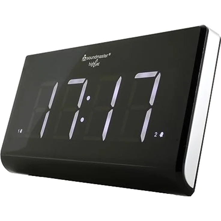 Soundmaster UR8400 Jumbo-LED-Alarm UKW-PLL Uhrenradio Radiowecker mit 2 Weckzeiten und dimmbaren Display – Bild 2