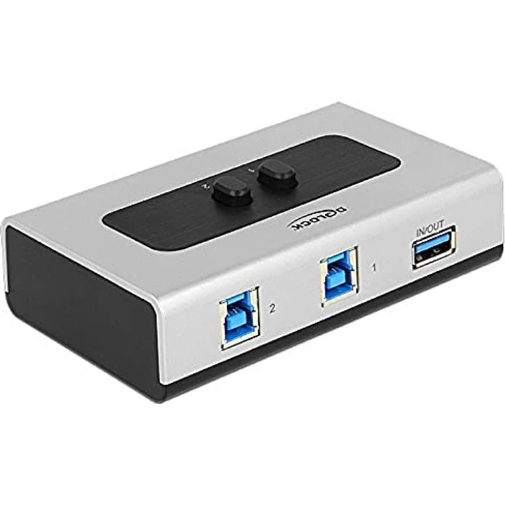 DeLock Switch USB3.0 2 port manual bidirectional - USB-Umschalter für die gemeinsame Nutzung von Peripheriegeräten - 2 x SuperSpeed USB3.0 - Desktop (87667) – Bild 2
