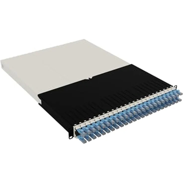 PATCHBOX Patchbox ONE 30 RU Cat.6a Patchpanel 24 Port mit einziehbarem Kabelmanagementsystem für 19" Rack, 10GB Flachbandkabel, einfache Netzwerk- und Serverkonfigurationen – Bild 3