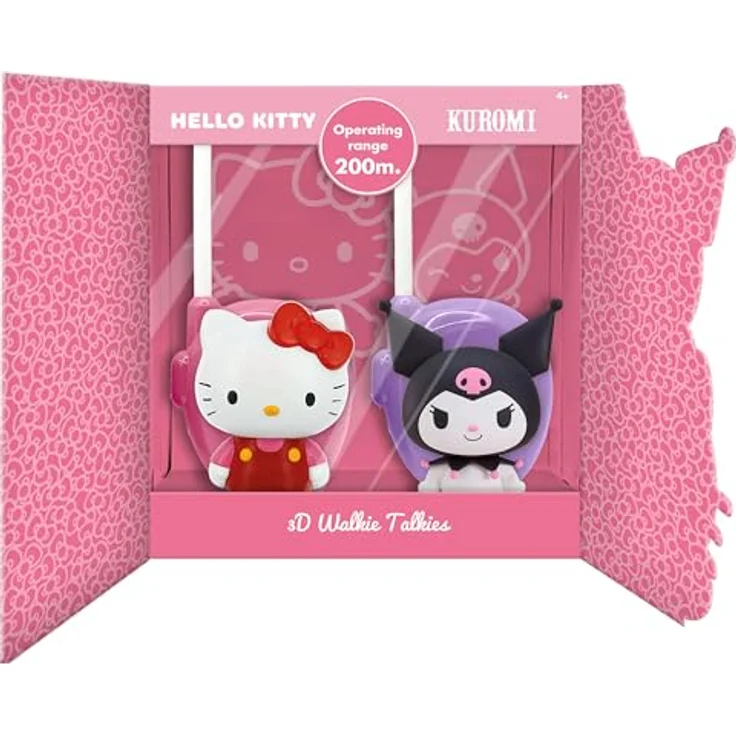 Kids Euroswan Hello Kitty und Freunde 3D Walkie Talkie, pink, für Kinder ab 3 Jahren, batteriebetrieben, robustes Design für zwei Spieler – Bild 3